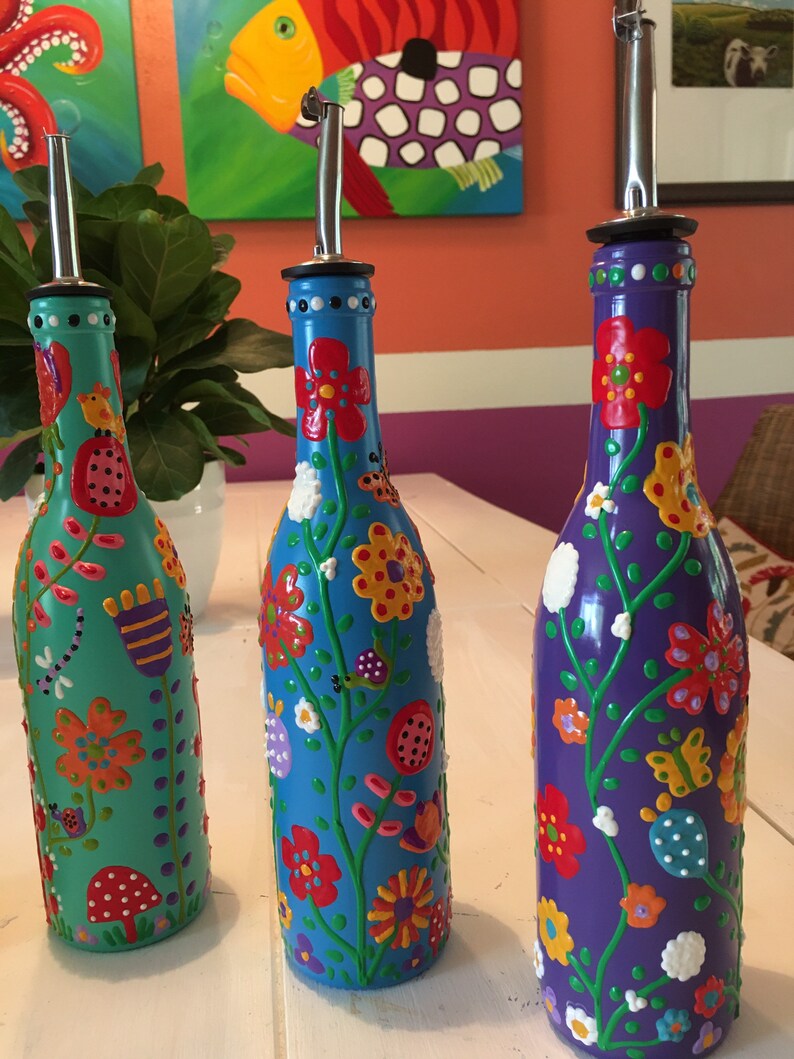 Decorative Olive Oil Dispenser Bottle Bottles for Oils Etsy