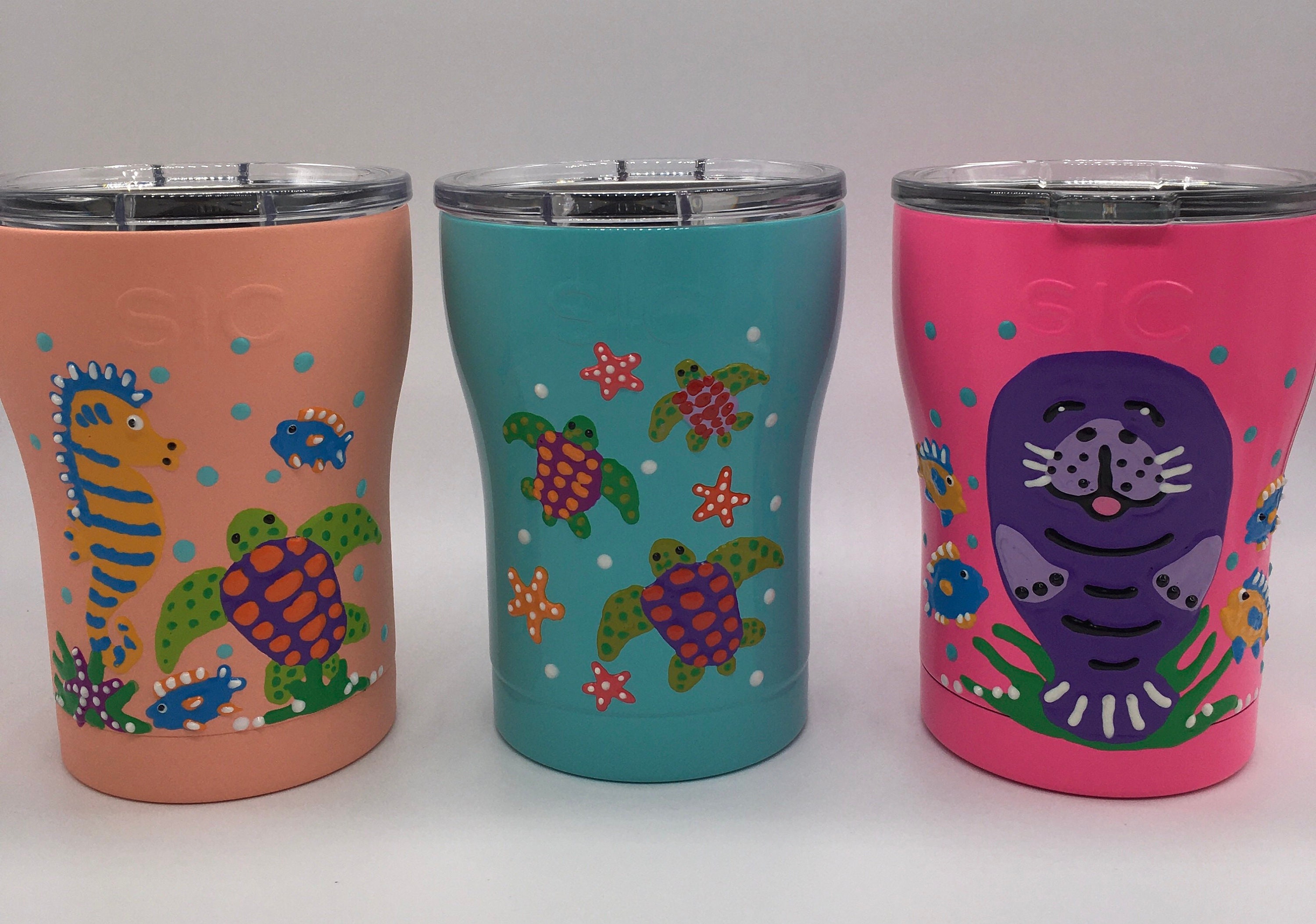 SWFL Strong Hand Painted Tumblers From Naples FL Pink Etsy