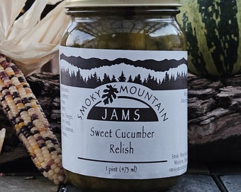 Smoky Mountain Jams Hand crafted Sweet Cucumber Relish