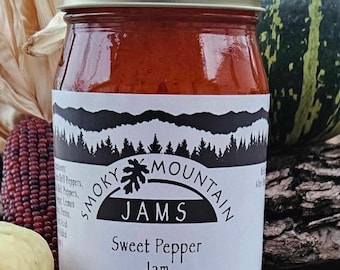 Smoky Mountain Jams Hand crafted Sweet Pepper Jam