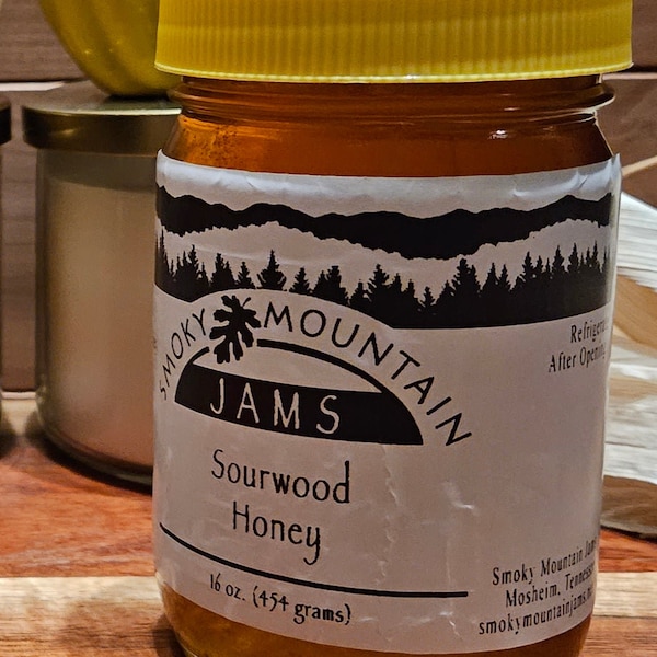 Smoky Mountain Jams Raw and organic Tennessee Sourwood Honey