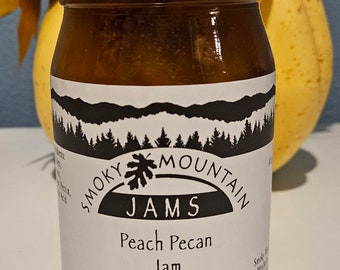 Smoky Mountain Jams Hand Crafted Peach Pecan Jam