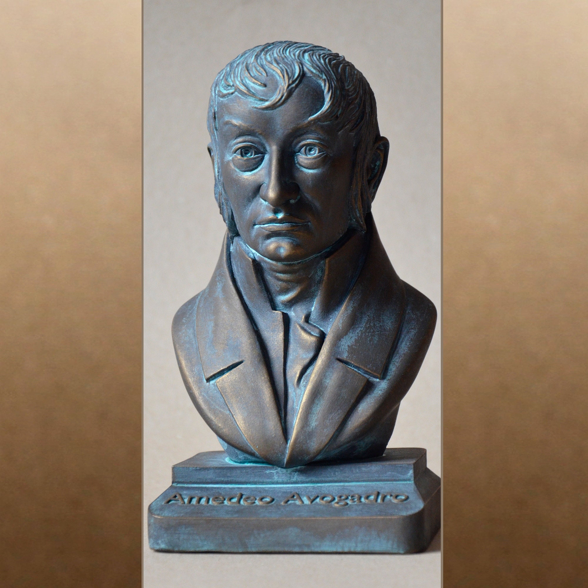 アメデオ・アボガドロ カラーブロンズ胸像彫刻 - Etsy 日本