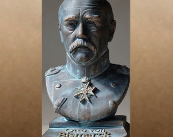 Otto von Bismarck Farbe Bronze Büste Figur Skulptur