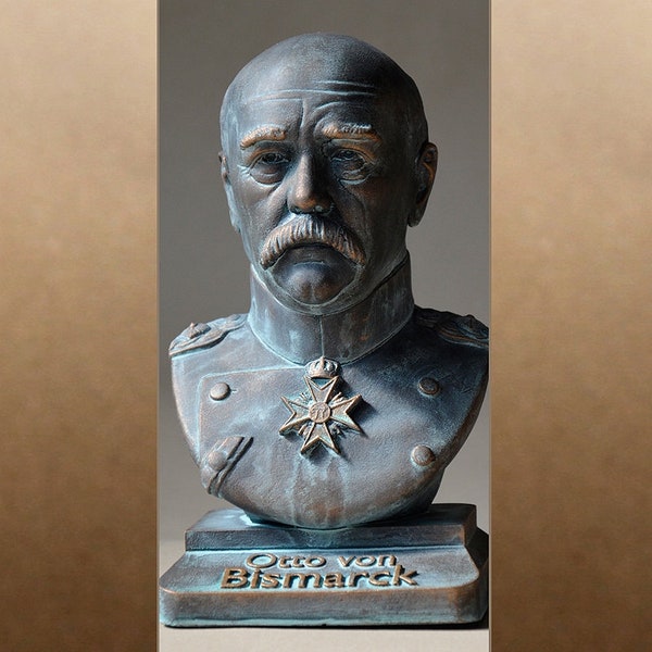 Otto von Bismarck Farbe Bronze Büste Figur Skulptur