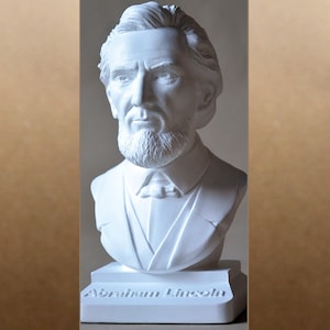 Abraham Lincoln color white bust figure sculpture