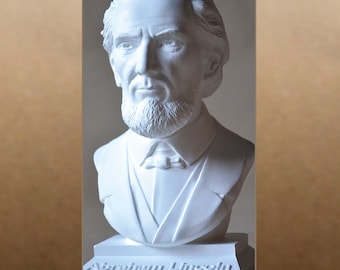 Abraham Lincoln color white bust figure sculpture