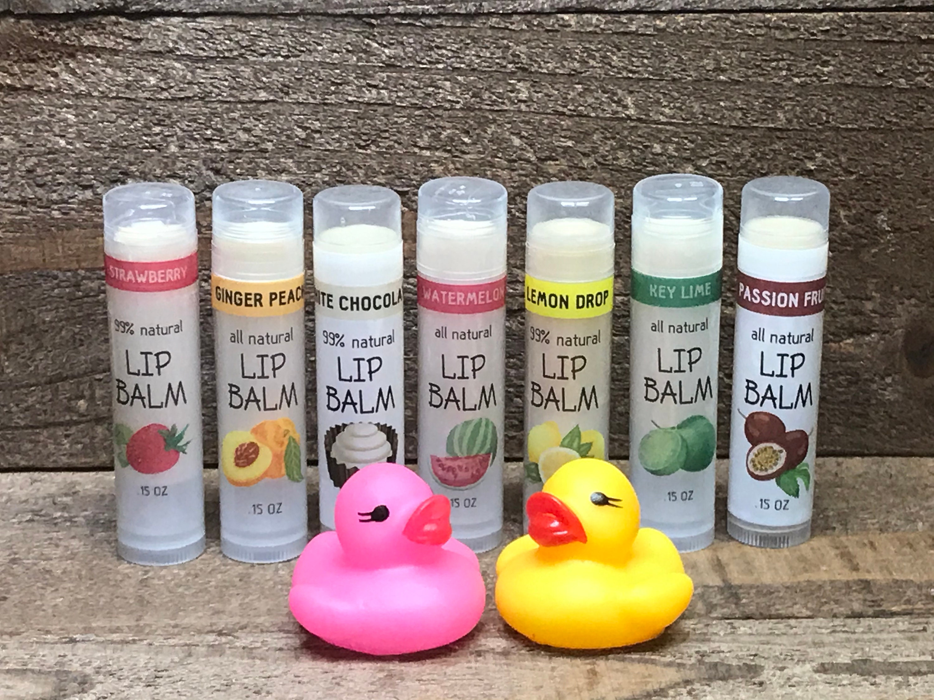 Flavored Lip Balm 99 Natural Handmade Lot of 2 Tubes Choose Etsy