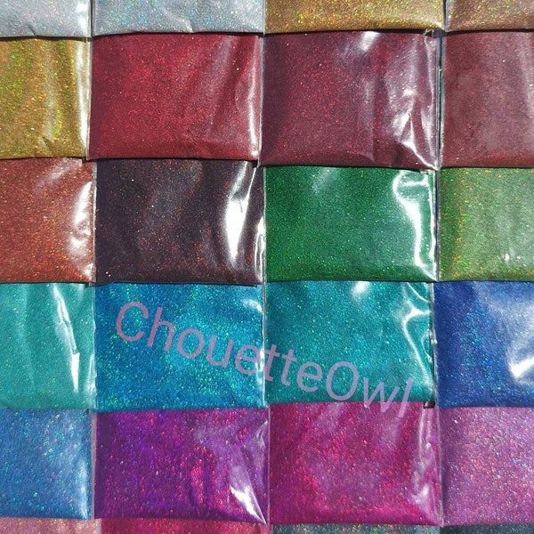 Holographic glitter, cosmetic quality powder, 5 grams, nail art, epoxy resin, 0.05mm