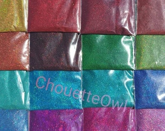 Holographic glitter, cosmetic quality powder, 5 grams, nail art, epoxy resin, 0.05mm