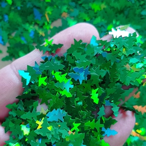 Paillettes Sapin, vert holographique, Noël, bougie, ongles, résine, 5 grammes
