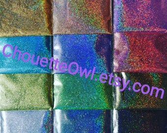 Holographic glitter, extra fine 0.08 mm, resin, 5 grams