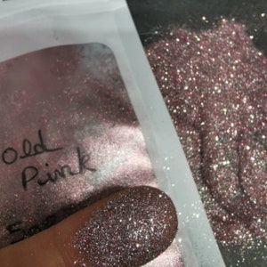 Diamond glitter, extra fine nail powder, resin, candle fondant, eye shadow, 5 grams old pink