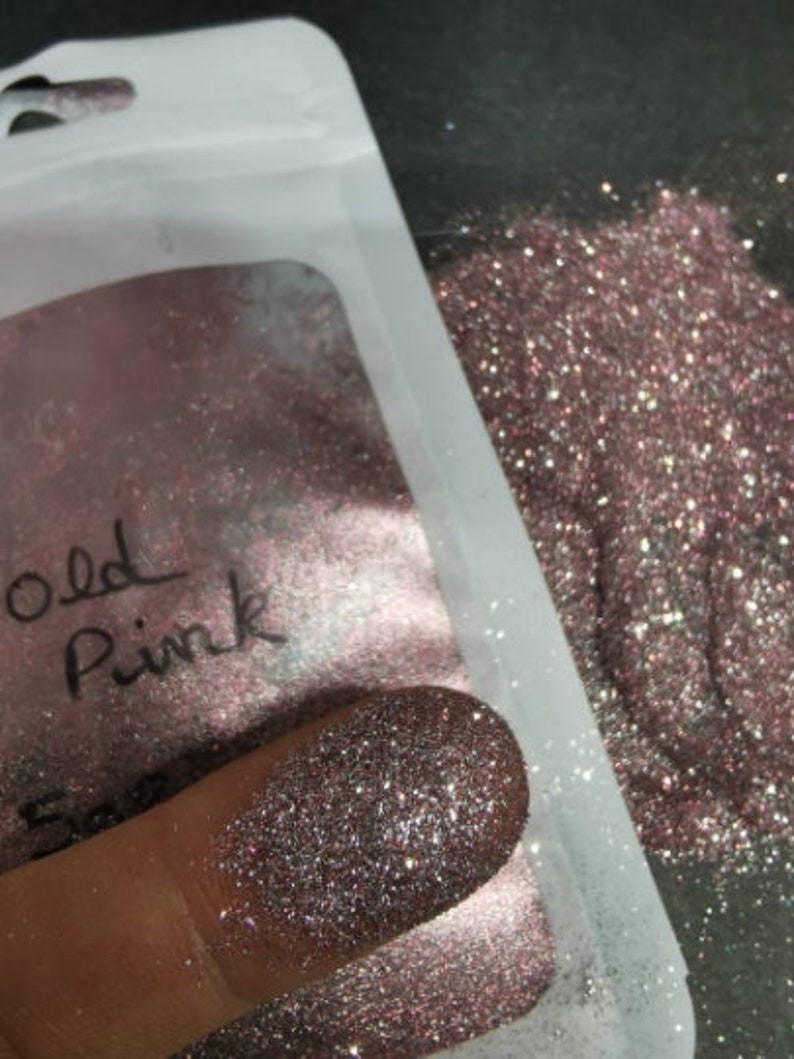 Diamond glitter, extra fine nail powder, resin, candle fondant, eye shadow, 5 grams old pink