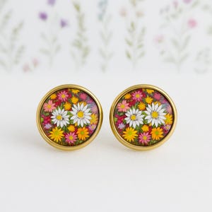 Gold-plated stainless steel hippie earrings