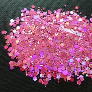 Paillettes biodégradables holographiques, grenat de Malaisie, bougie, résine, nail art, maquillage visage, 5 grammes
