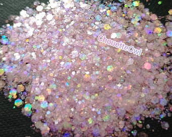 Paillettes biodégradables, holographique Hexagonale, rose clair, margonite, bougie, ongles, visage, festival, 5 grammes