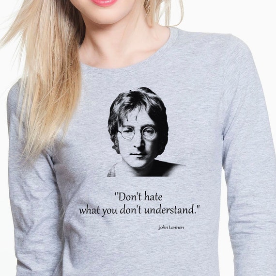 John Lennon NYC Portrait Logo T-Shirt - Official Licensed Men's T-Shirt, 100% Cotton, Grey, Size XXL - View #8