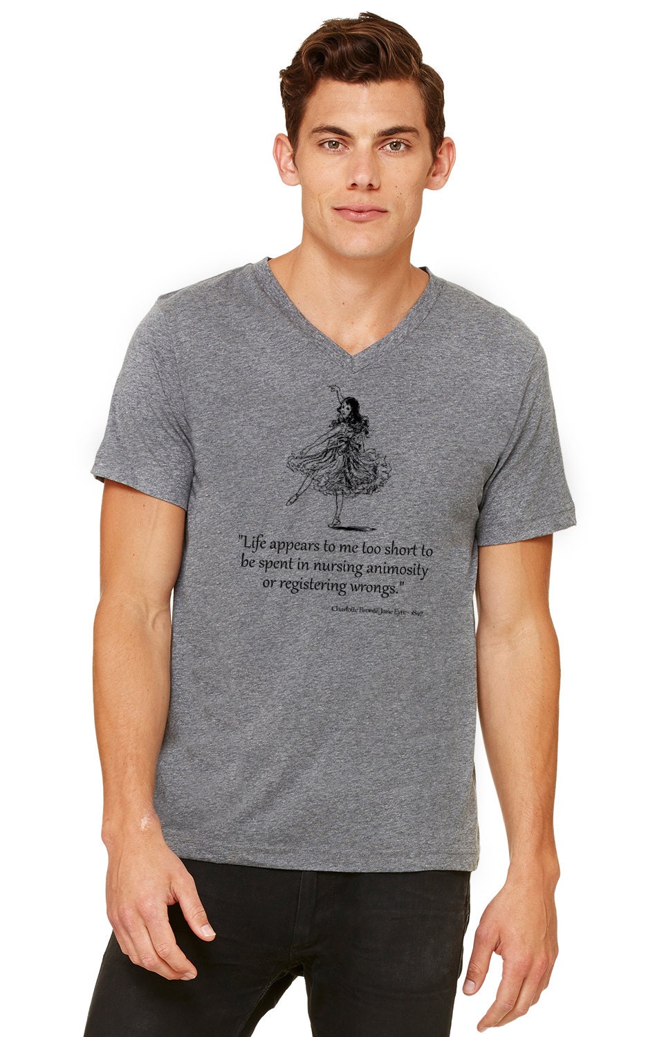 Jane Eyre by Charlotte Bronte T-shirt, Shirt With Quote .v
