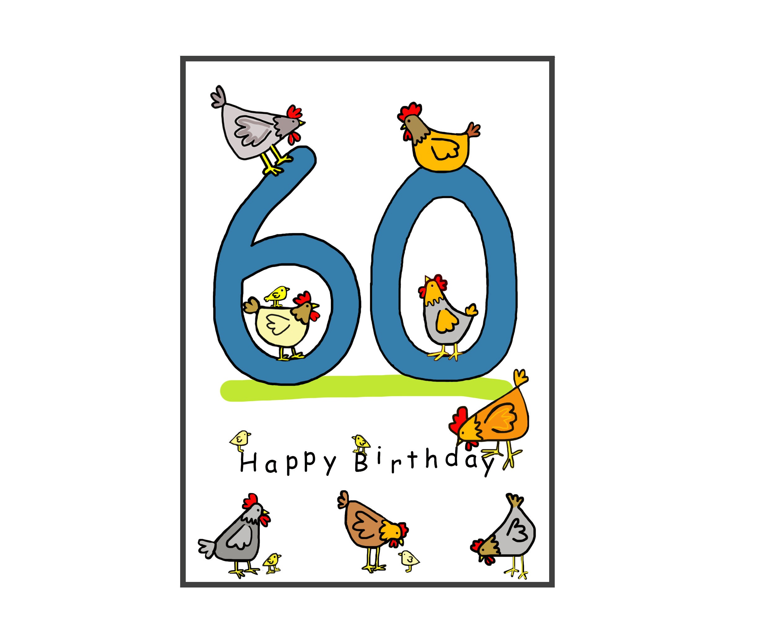 Mum Dad Son Daughter Grandad Nan Personalised Cartoon Farmyard Birthday Card 