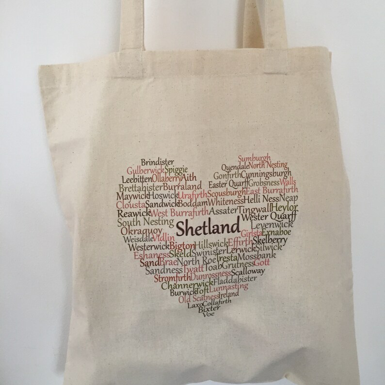 Shetland Isles and Shetland Bag Claire Kirkpatrick 100/% Cotton Tote Bag