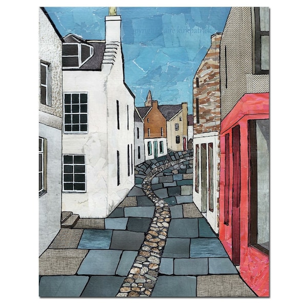 Down Dundas Street Stromness Orkney, Collage, Claire Kirkpatrick