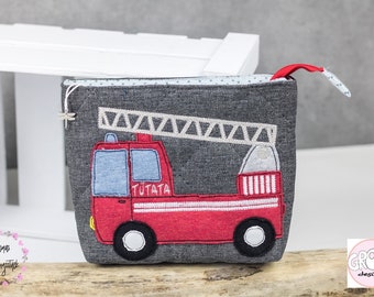 Fire truck Doodle embroidery file 13x18 16x26 18x30-3 sizes in one set Fire brigade