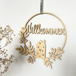 LASER FILE DOOR WREATH Welcome HOUSE svg, y compris le fichier traceur