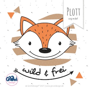 Fichier traceur renard forêt animal svg dxf