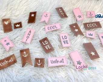 Embroidery file patches label