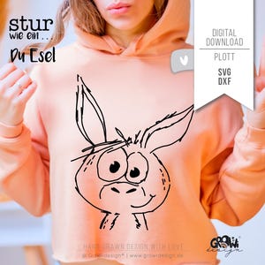 Plotterbestand DONKEY SVG brutaal cool