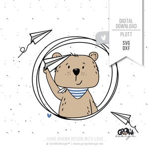 Fichier de traceur BÄR avion en papier SVG