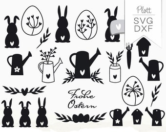 Archivo de trazador paquete de Pascua svg dxf