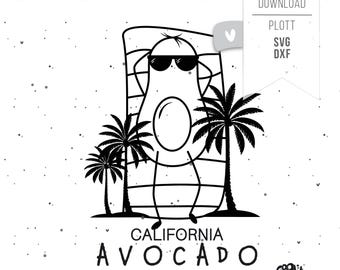 Plotter file AVOCADO svg dxf - summer feeling