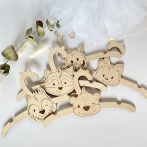 Cintre découpé au laser Animal de la forêt SVG Cintre pour enfants