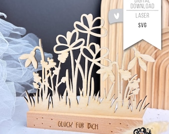 SPRING MEADOW Lasercut svg dxf