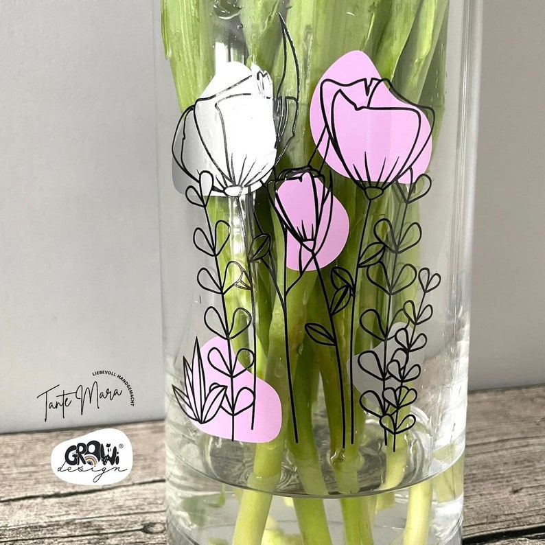 Plotterdatei Blumenwiese SVG DXF – Filigrane Blumen Wiese Clipart für Sommer Dekoration – Botanik Bügelbild PNG Commercial Use