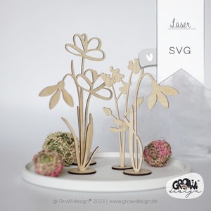 Blumen Frühling Lasercut svg dxf