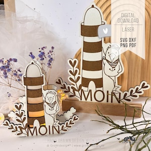 File laser del faro LIGHTHOUSE Gabbiano SVG inclusa licenza commerciale - Luce a palloncino GroWidesign GWL255