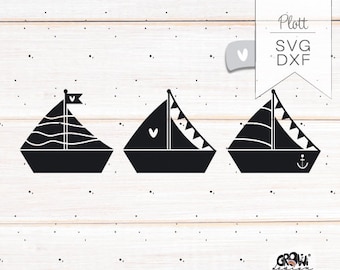 Plotter file sailboat svg dxf