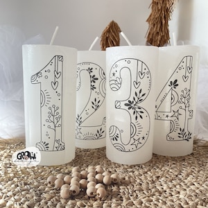 Plotter file ADVENT NUMBERS Candles SVG Christmas