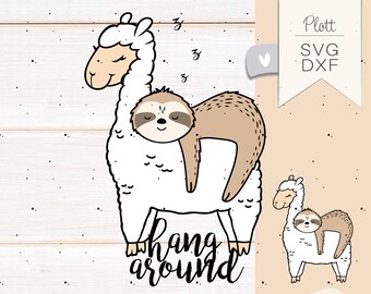 Archivo de trazado Alpaca Perezoso svg dxf