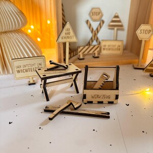 Laserdatei Wichtel BAUSTELLE svg  - Zubehör Wichteltür Wichtel Weihnachten - inkl. Gewerbelizenz