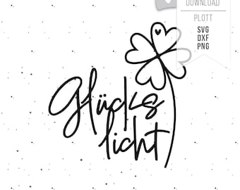 Plotter file "Lucky Light" svg png dxf - Candle decoration "Lucky" - incl. commercial license