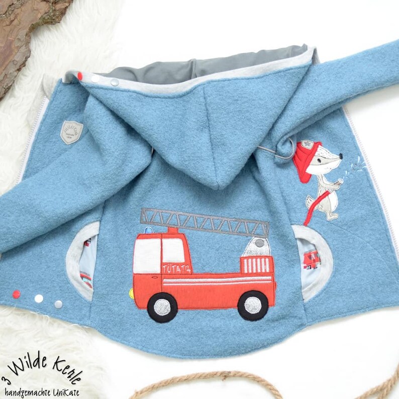 Fire truck Doodle embroidery file 13x18 16x26 18x30-3 sizes in one set Fire brigade