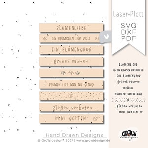 BLUMEN Klötzchen Laserdatei Plotterdatei SVG DXF