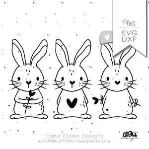 Plotterdatei Hasenbande Osterhase svg dxf