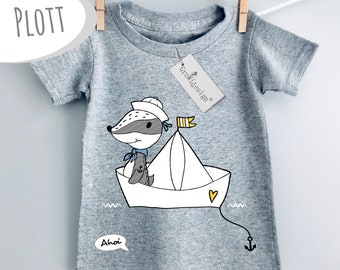 Plotter file forest animal maritime - Badger, ahoy!