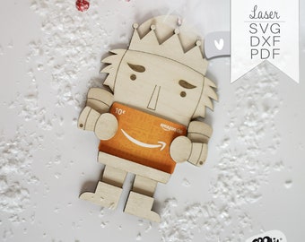 Laser file voucher nutcracker SVG - Christmas gift - incl. commercial license