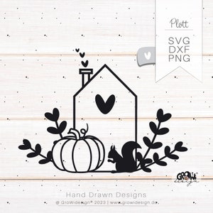 File plotter CASA Autunno SVG Zucca Scoiattolo